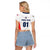 Custom USA Soccer Team Raglan Cropped T Shirt Red All Over