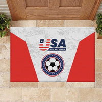 USA Soccer Team Rubber Doormat Red All Over