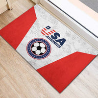 USA Soccer Team Rubber Doormat Red All Over