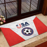 USA Soccer Team Rubber Doormat Red All Over