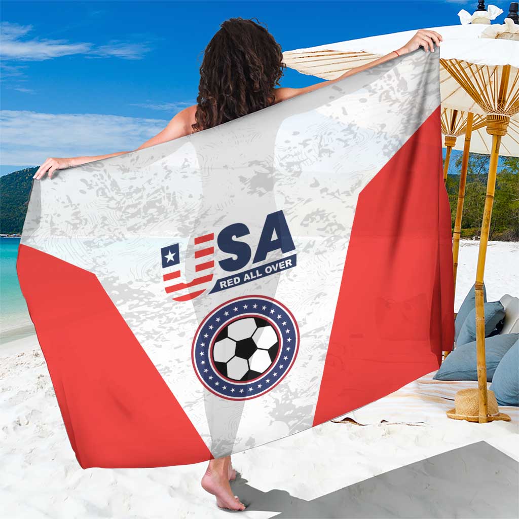 USA Soccer Team Sarong Red All Over