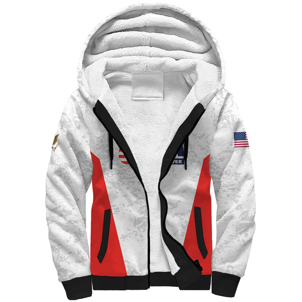 Custom USA Soccer Team Sherpa Hoodie Red All Over