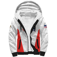 Custom USA Soccer Team Sherpa Hoodie Red All Over