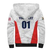Custom USA Soccer Team Sherpa Hoodie Red All Over