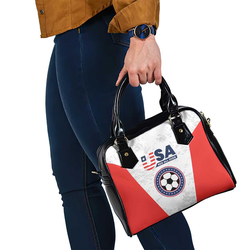 USA Soccer Team Shoulder Handbag Red All Over