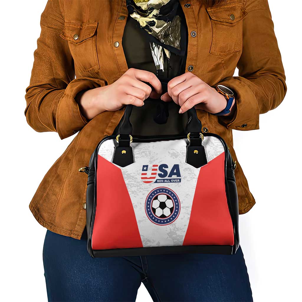 USA Soccer Team Shoulder Handbag Red All Over