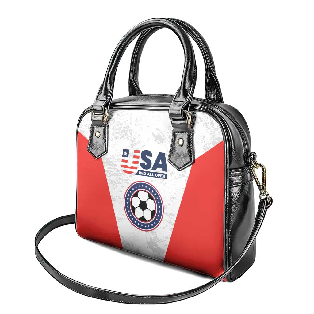 USA Soccer Team Shoulder Handbag Red All Over