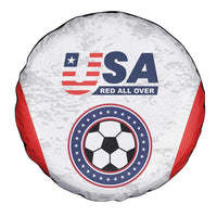 USA Soccer Team Spare Tire Cover Red All Over