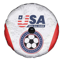 USA Soccer Team Spare Tire Cover Red All Over