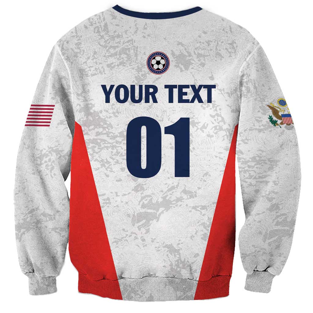 Custom USA Soccer Team Sweatshirt Red All Over