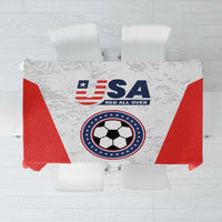 USA Soccer Team Tablecloth Red All Over