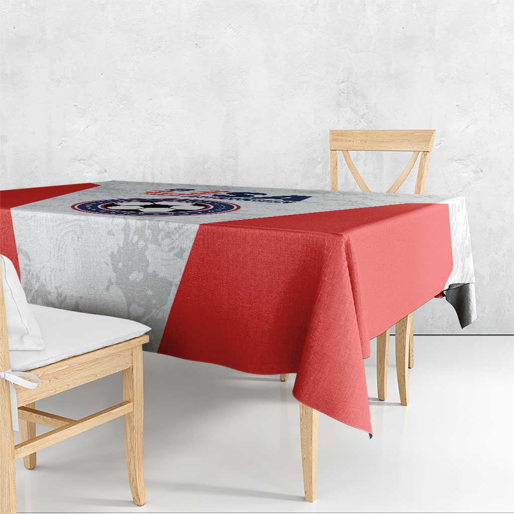 USA Soccer Team Tablecloth Red All Over