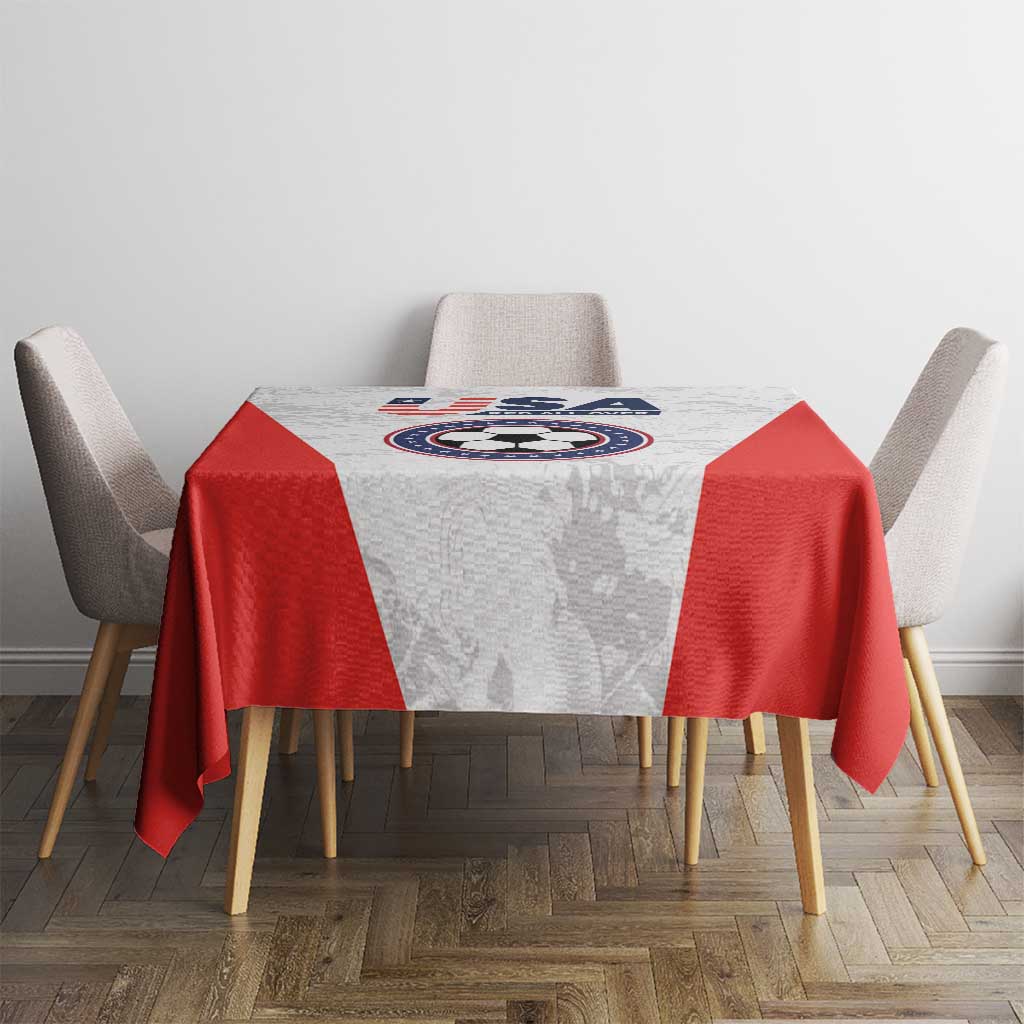 USA Soccer Team Tablecloth Red All Over