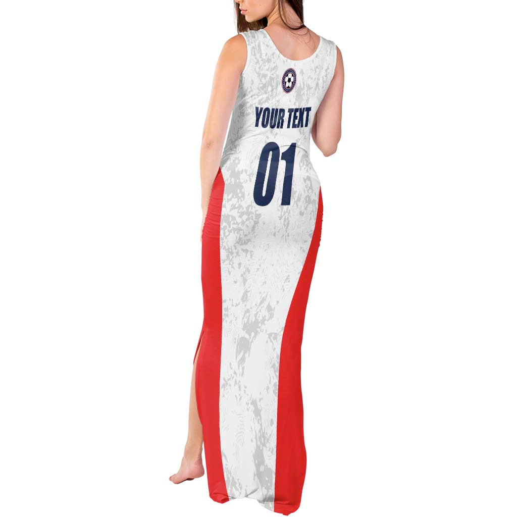 Custom USA Soccer Team Tank Maxi Dress Red All Over