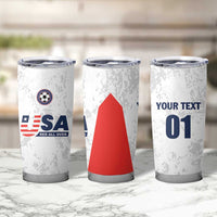 Custom USA Soccer Team Tumbler Cup Red All Over