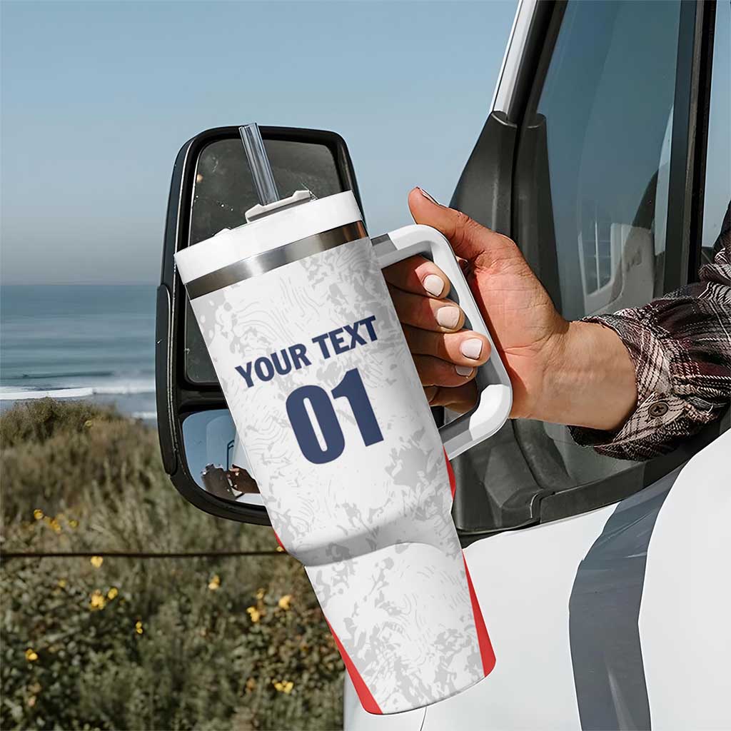 Custom USA Soccer Team Tumbler With Handle Red All Over