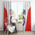 USA Soccer Team Window Curtain Red All Over