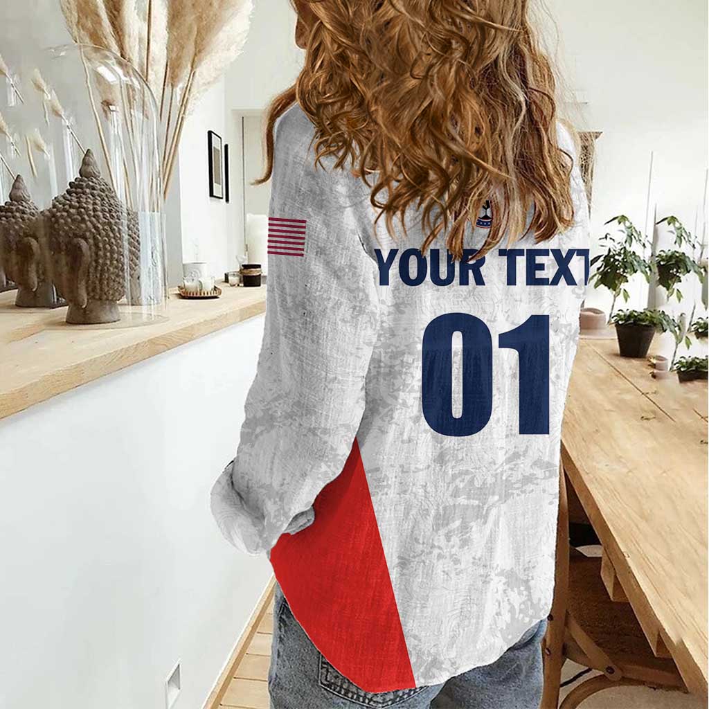 Custom USA Soccer Team Women Casual Shirt Red All Over