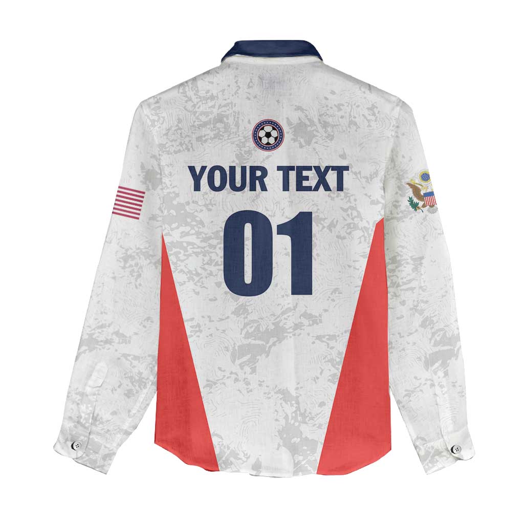 Custom USA Soccer Team Women Casual Shirt Red All Over