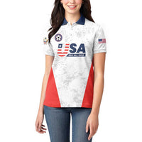 Custom USA Soccer Team Women Polo Shirt Red All Over
