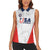 Custom USA Soccer Team Women Sleeveless Polo Shirt Red All Over