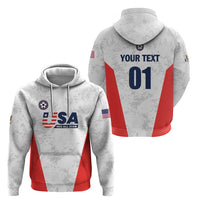 Custom USA Soccer Team Zip Hoodie Red All Over