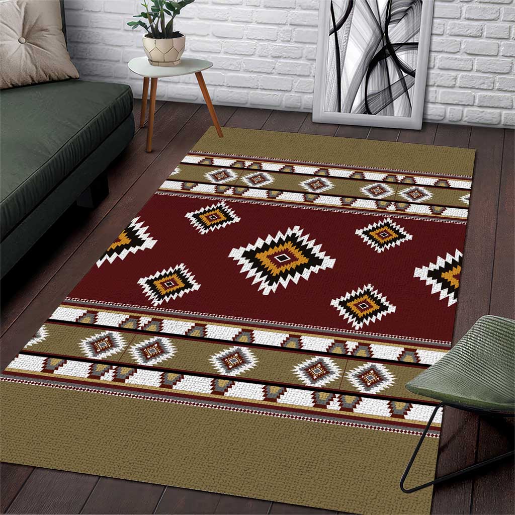 Native American Navajo Area Rug Tribal Pattern