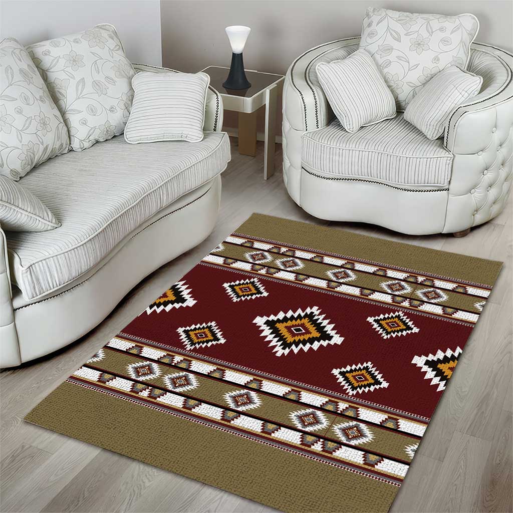 Native American Navajo Area Rug Tribal Pattern