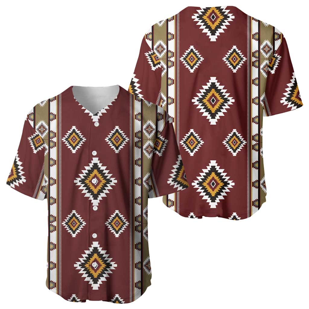 Native American Navajo Baseball Jersey Tribal Pattern