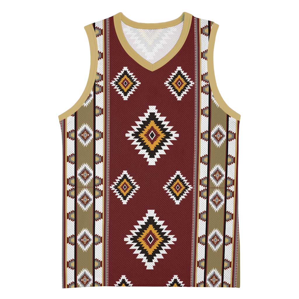 Native American Navajo Basketball Jersey Tribal Pattern