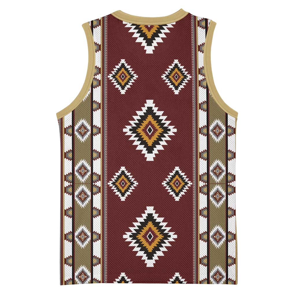 Native American Navajo Basketball Jersey Tribal Pattern