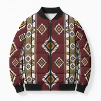 Native American Navajo Bomber Puffer Jacket Tribal Pattern