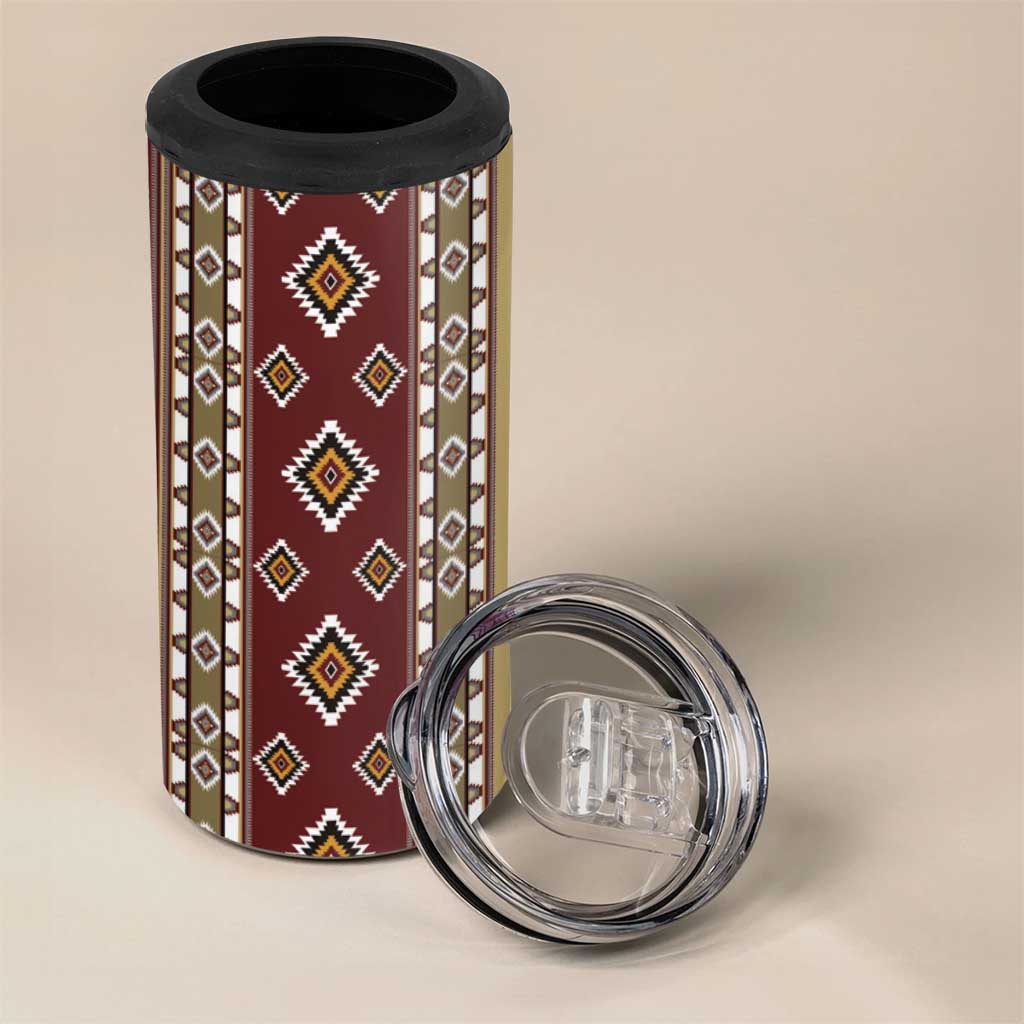 Native American Navajo 4 in 1 Can Cooler Tumbler Tribal Pattern