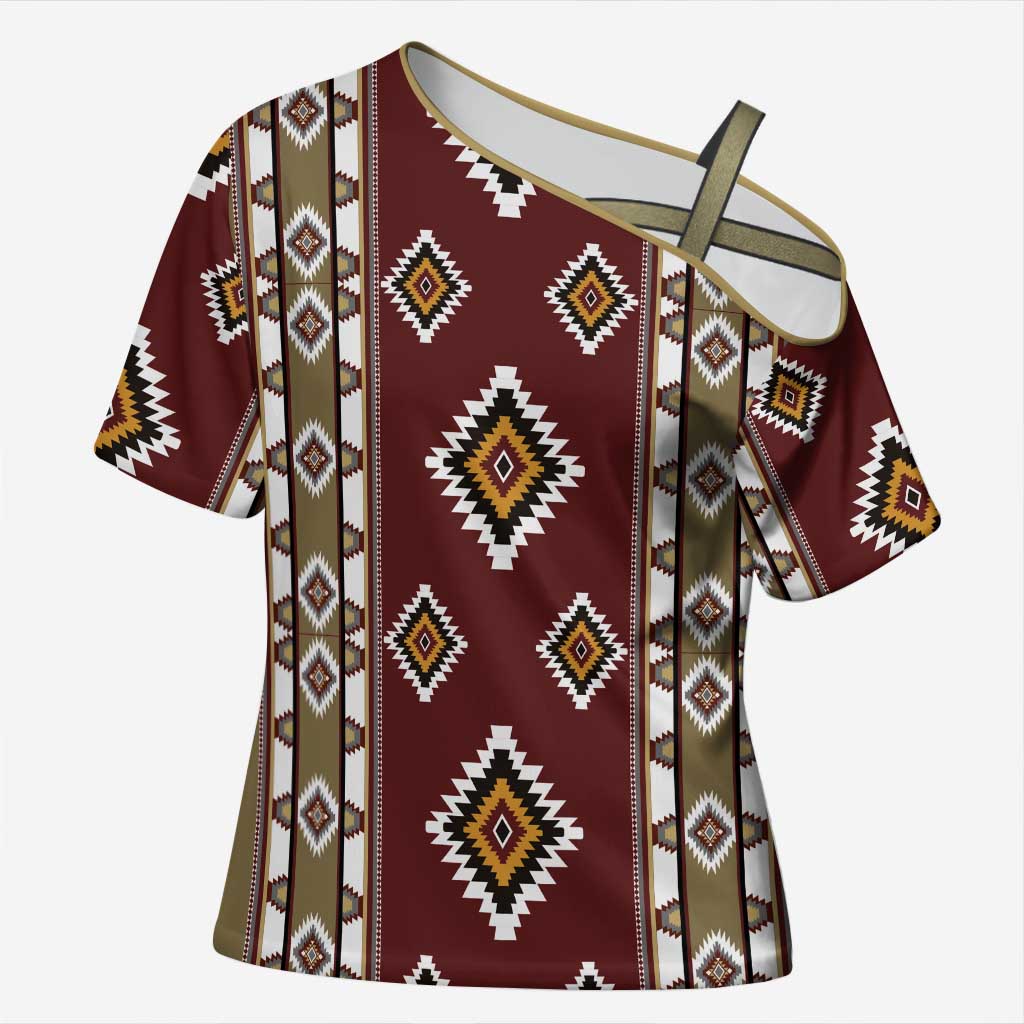Native American Navajo Cross Shoulder Shirt Tribal Pattern