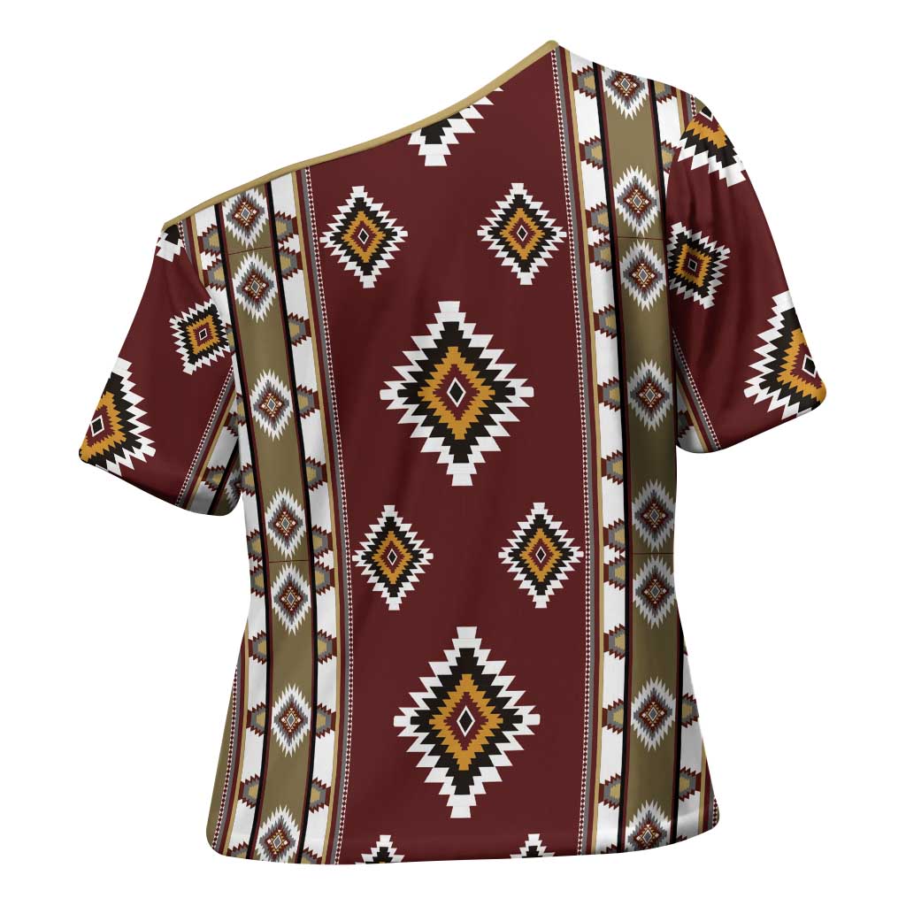 Native American Navajo Cross Shoulder Shirt Tribal Pattern