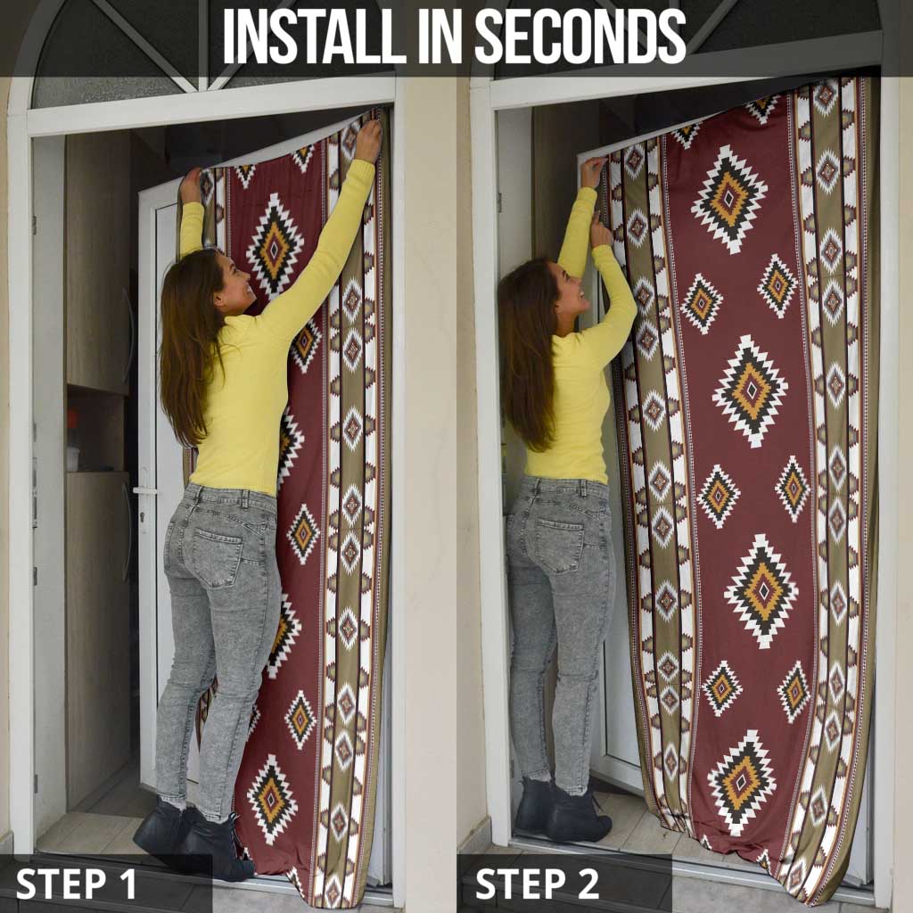 Native American Navajo Door Cover Tribal Pattern