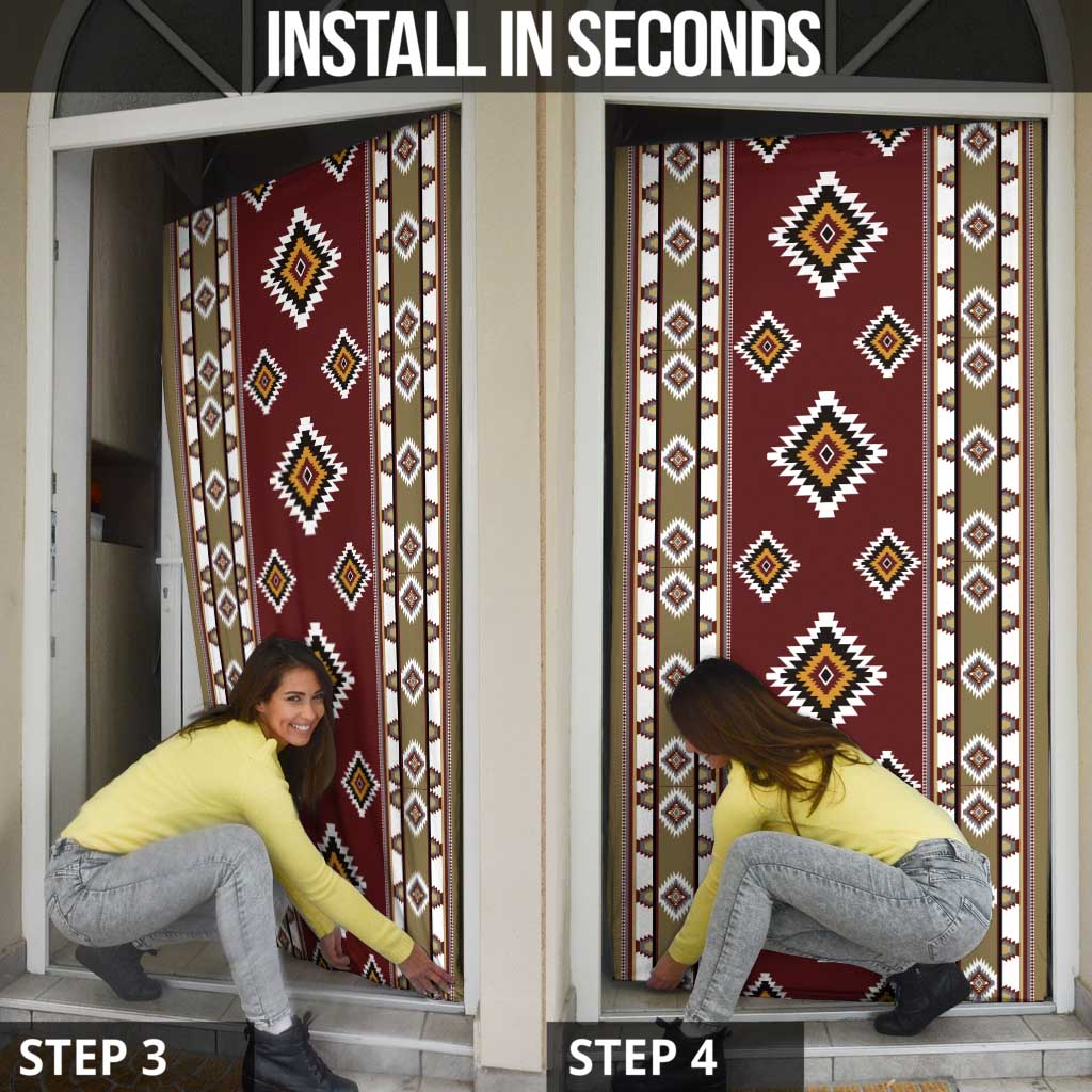 Native American Navajo Door Cover Tribal Pattern