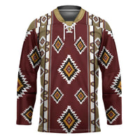 Native American Navajo Hockey Jersey Tribal Pattern