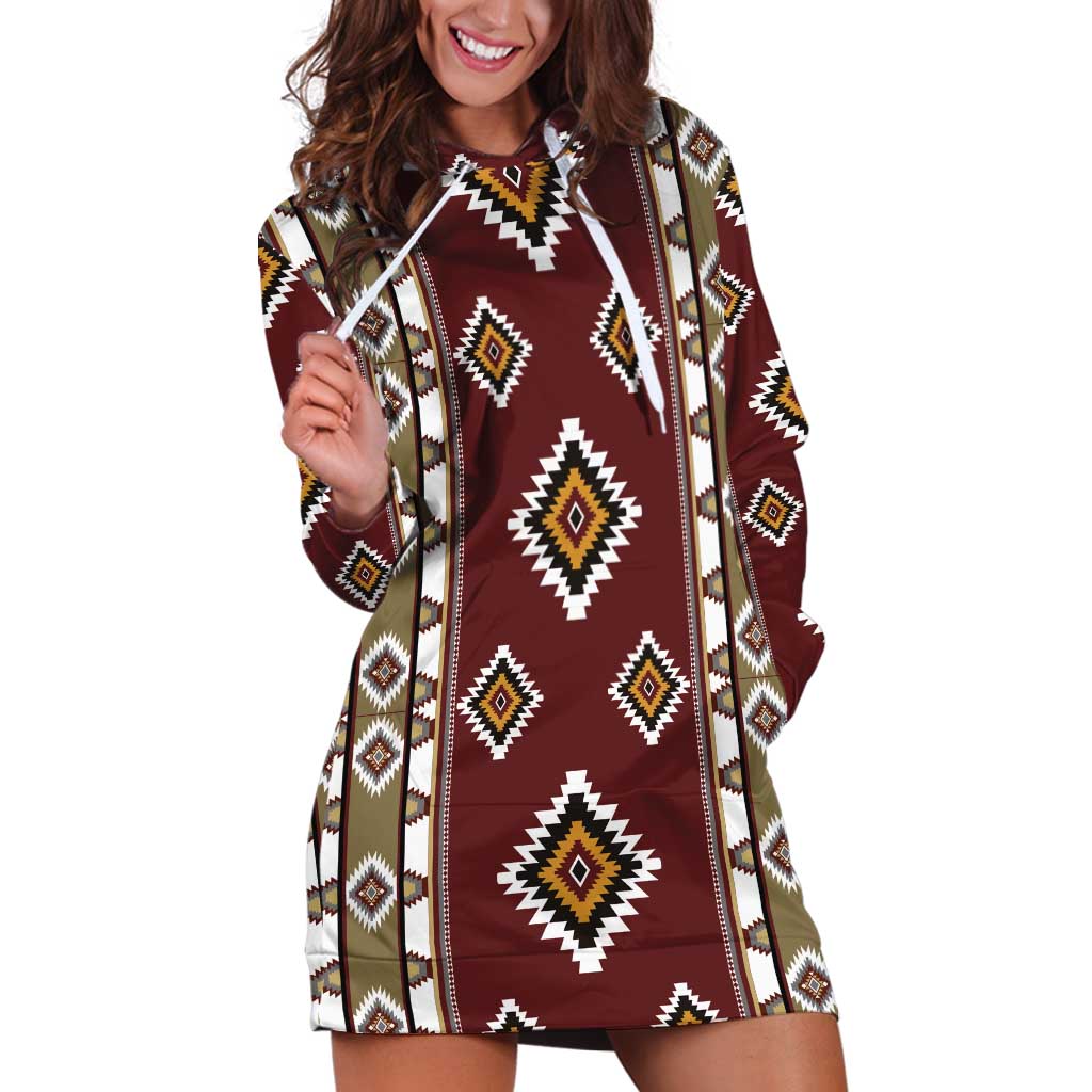 Native American Navajo Hoodie Dress Tribal Pattern