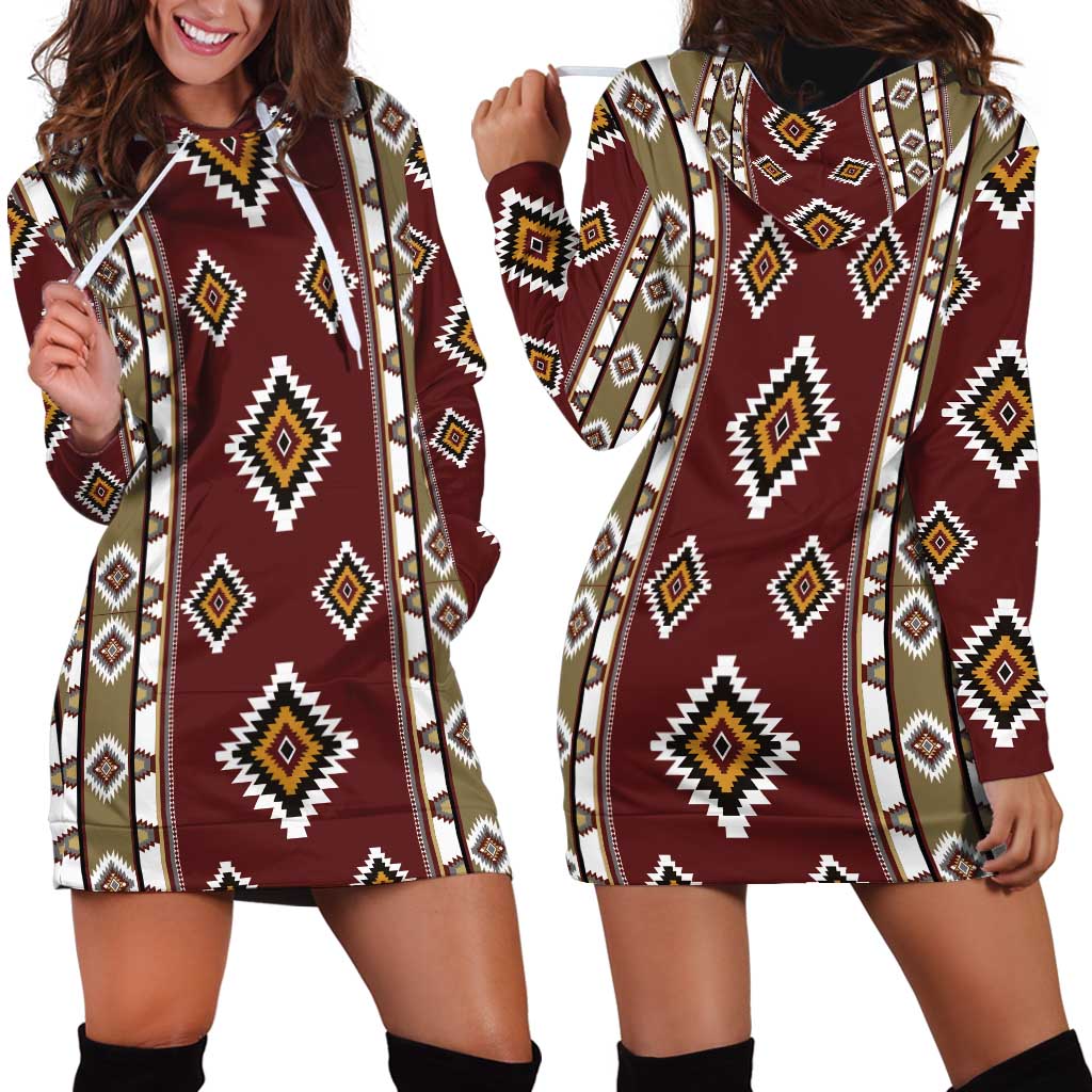 Native American Navajo Hoodie Dress Tribal Pattern