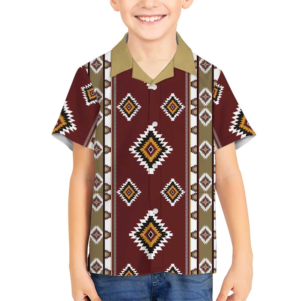 Native American Navajo Kid Hawaiian Shirt Tribal Pattern