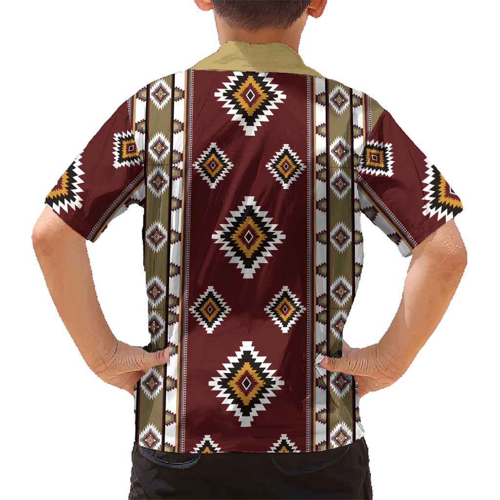 Native American Navajo Kid Hawaiian Shirt Tribal Pattern