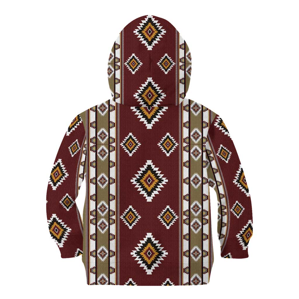 Native American Navajo Kid Hoodie Tribal Pattern