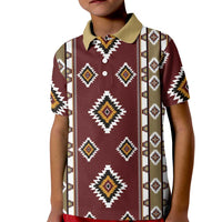 Native American Navajo Kid Polo Shirt Tribal Pattern