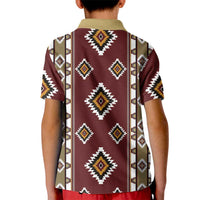 Native American Navajo Kid Polo Shirt Tribal Pattern