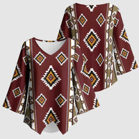 Native American Navajo Kimono Sleeve Blouse Tribal Pattern