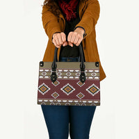 Native American Navajo Leather Bag Tribal Pattern