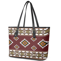 Native American Navajo Leather Tote Bag Tribal Pattern