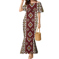 Native American Navajo Mermaid Dress Tribal Pattern