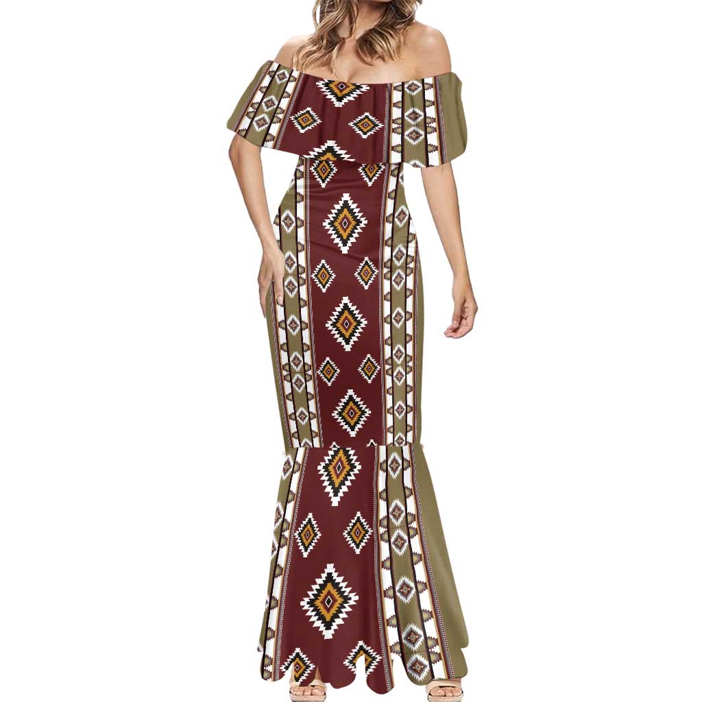 Native American Navajo Mermaid Dress Tribal Pattern